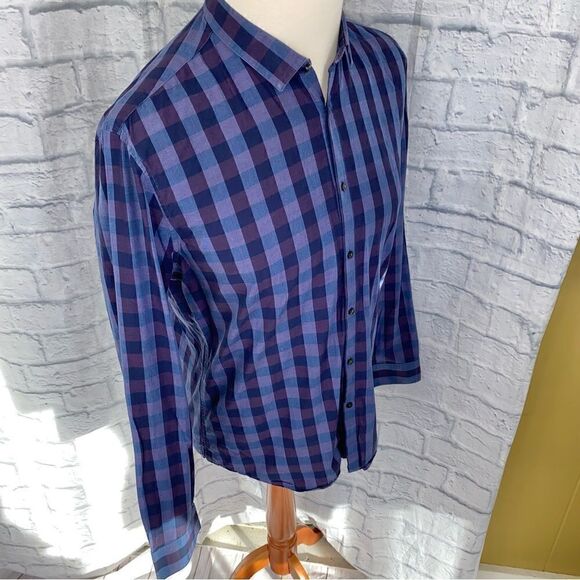 Calvin Klein bodyfit button down dress shirt sz lg - Picture 4 of 10